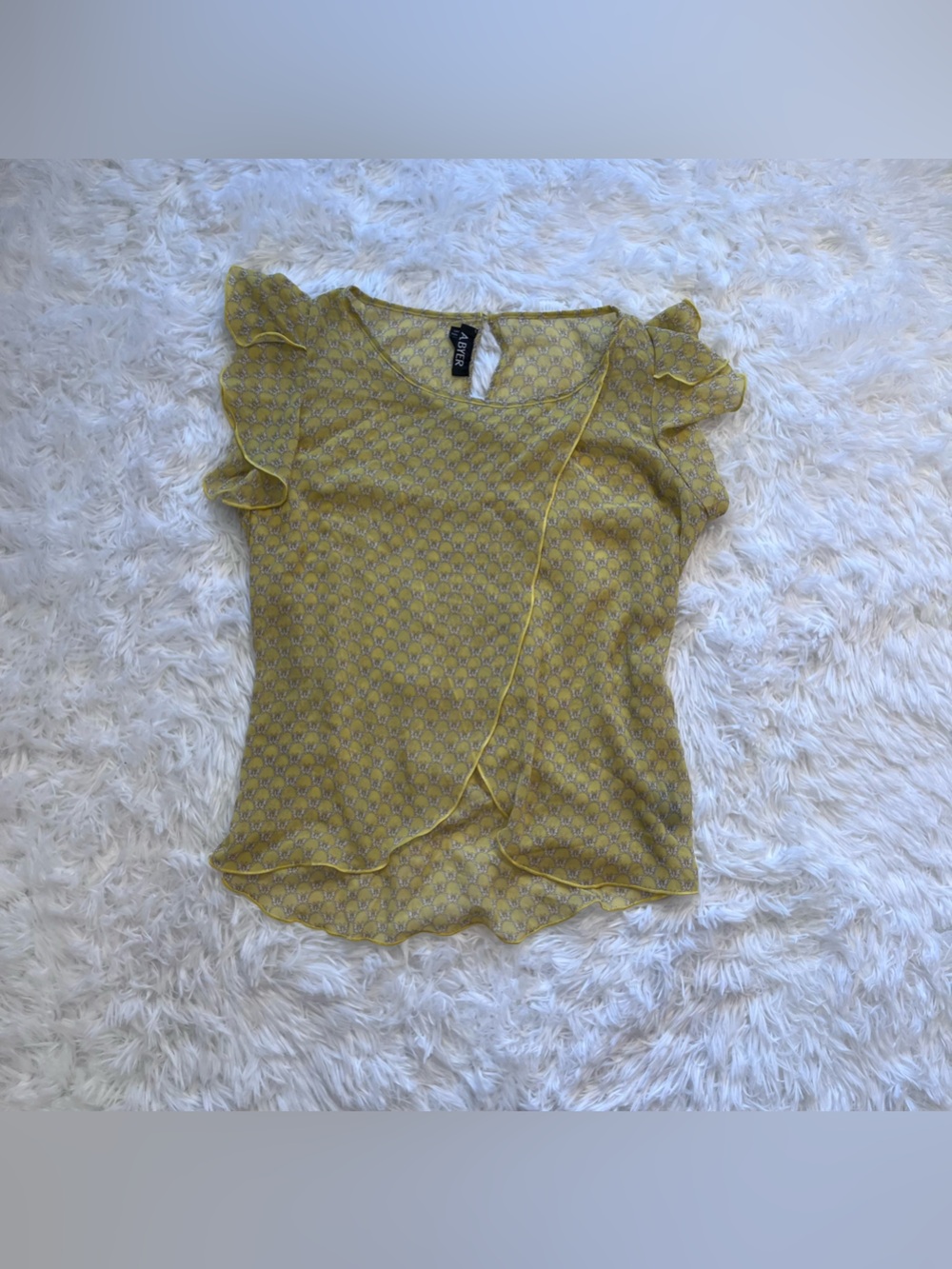 🍟 y2k yellow butterfly top small